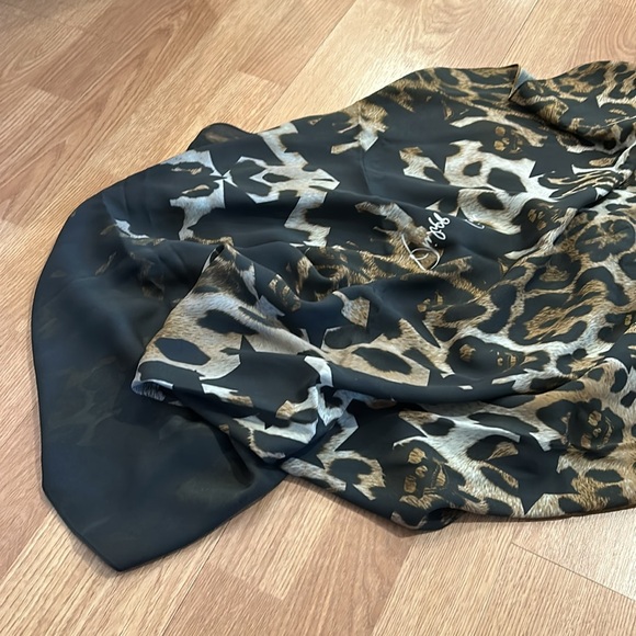 Silk leopard print scarf by Phillip Plein - Picture 3 of 3